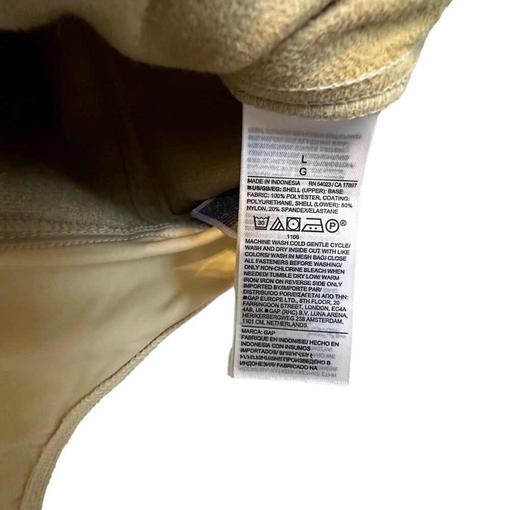 GAP vegan leather Women’s Sleeveless cream Scoop Bodysuit size large NWOT - Picture 6 of 7